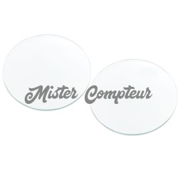 Pair of curved lenses, diameter 92 mm, for Honda CB750Four gauges