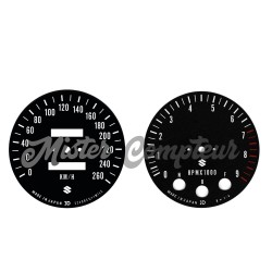 Fonds de compteurs SUZUKI GT750 1972 et 1973 (J&K)
