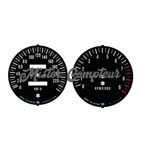 Fonds de compteurs SUZUKI GT750 1977 (version B)