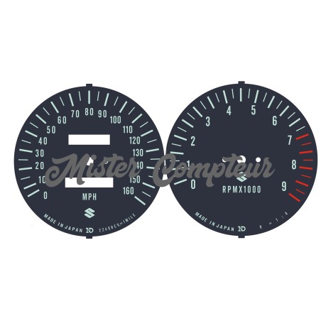 Fonds de compteurs SUZUKI GT750 1974-1975-1976 (L-M-A)