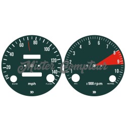 Fonds de compteurs pour HONDA 750Four K1 : MPH+RPM
