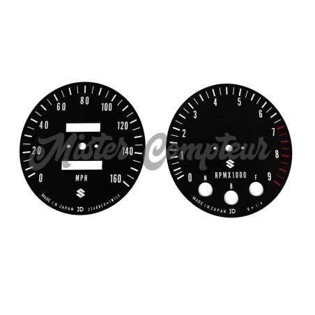 Fonds de compteurs SUZUKI GT750 1972 et 1973 (J&K)